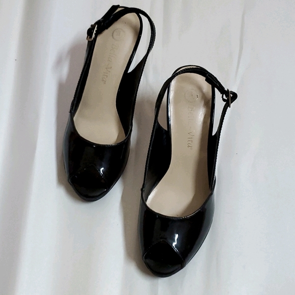 BellaVita Black Heels - Picture 1 of 3